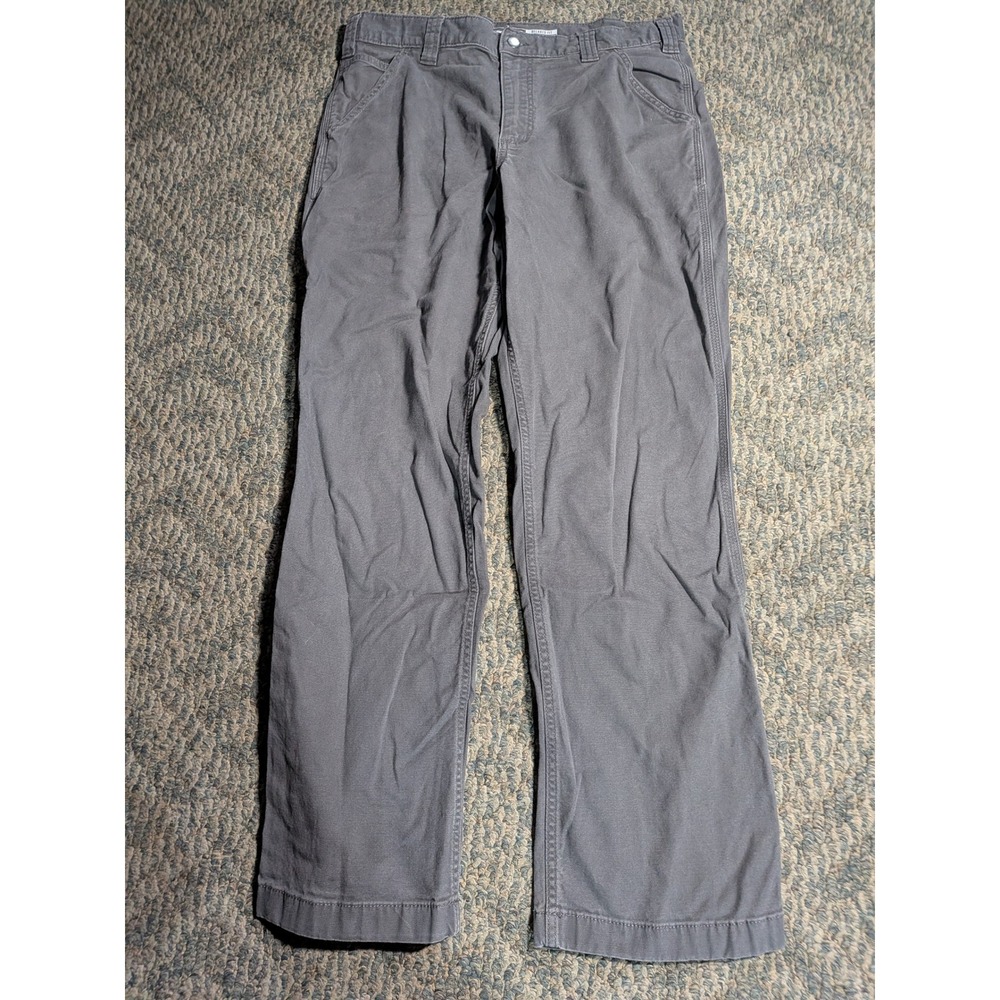 Carhartt BN2291-M Rugged Flex Relaxed Fit Canvas Work Pants Gray 34x32(31)